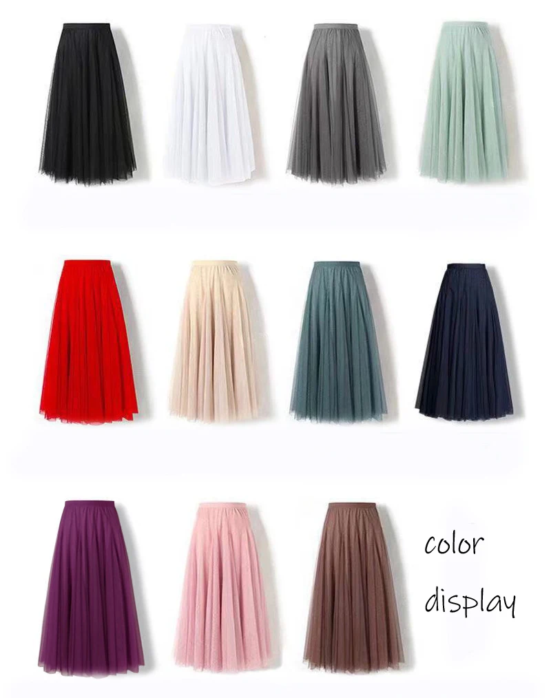 

Шикарная Тюлевая юбка с завышенной талией, тонкие плиссированные длинные юбки Феи из газовой ткани, женские Лоскутные сетчатые юбки, тонкая юбка длиной до щиколотки, модель VD3662