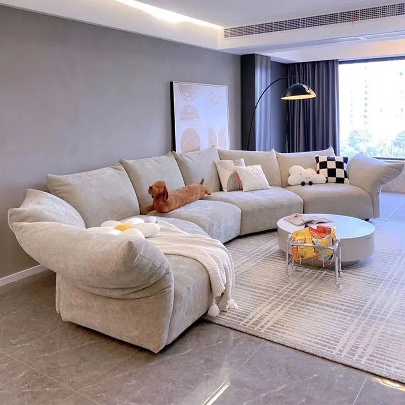 Итальянский диван-лепесток легкий роскошный дизайнерский диван особой формы для