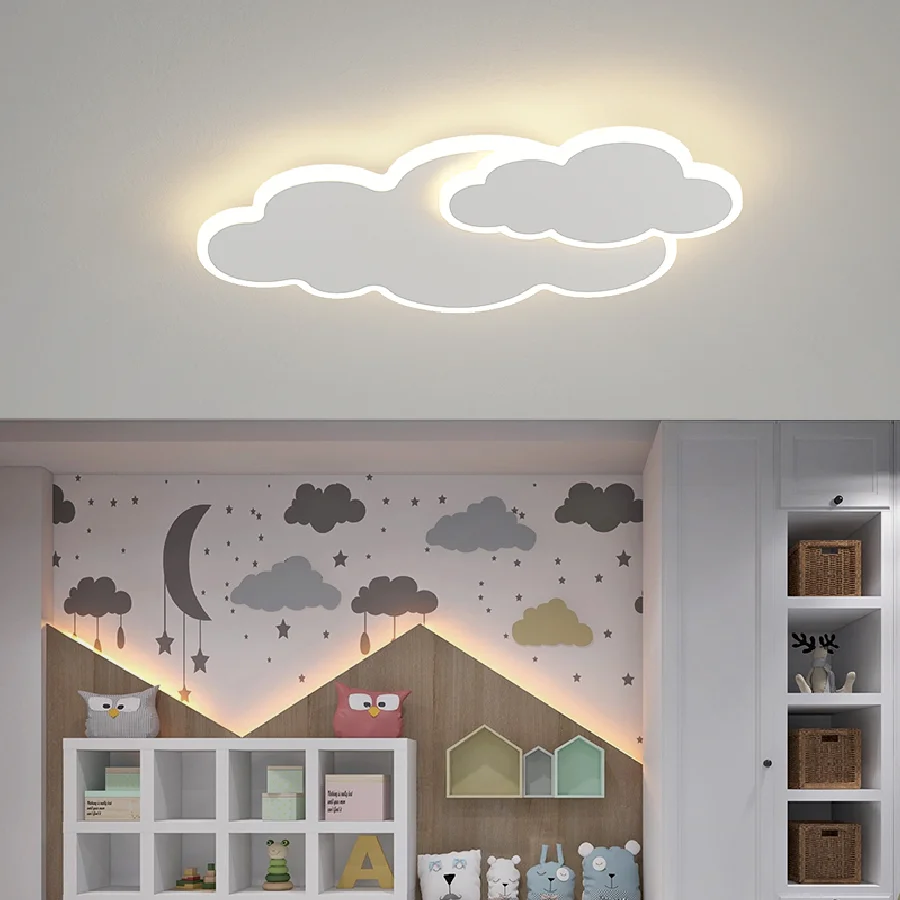 

Светодиодный потолочный светильник в скандинавском стиле, креативное Домашнее освещение в виде белого облака для детей, спальни, гостиной, ...