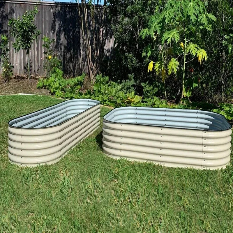 Поднятые садовые кровати из оцинкованной стали и индивидуальный размер дизайн