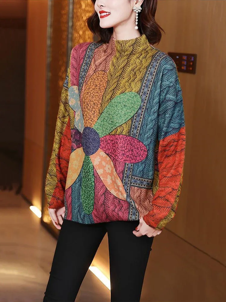 Max LuLu корейский зимний модный вязаный пуловер женские свободные теплые