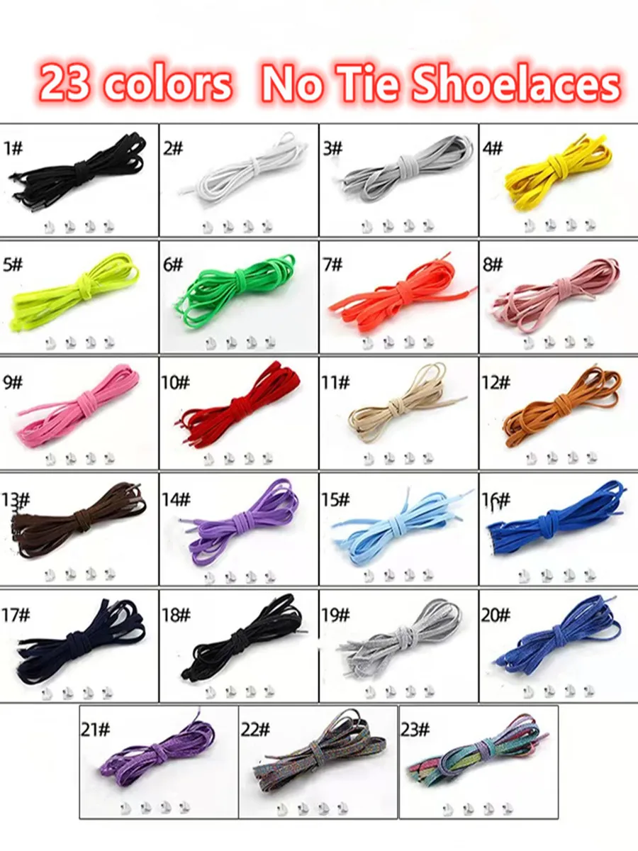 

1 pair No Tie Shoelaces Semicircle Shoe Laces For Kids and Adult Sneakers Shoelace Quick Lazy Metal Lock Laces Shoe Strings