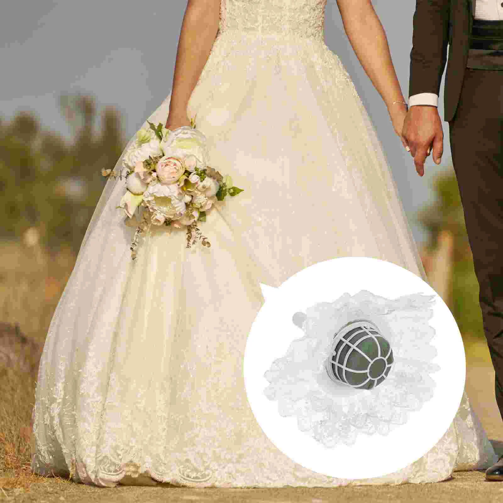 

Foam Floral Handle Bride Bouquets Wedding Rose Flower Base Holder Foams Handheld