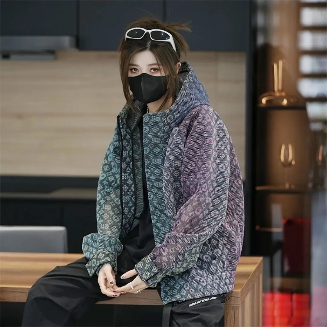 Весенне-летнее Новое свободное повседневное дышащее Сетчатое пальто с вырезами