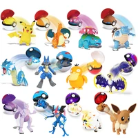 genuine pokemon toys pocket monster anime action figure model pokeball set pikachu charizard greninja lucario mewtwo gyarados