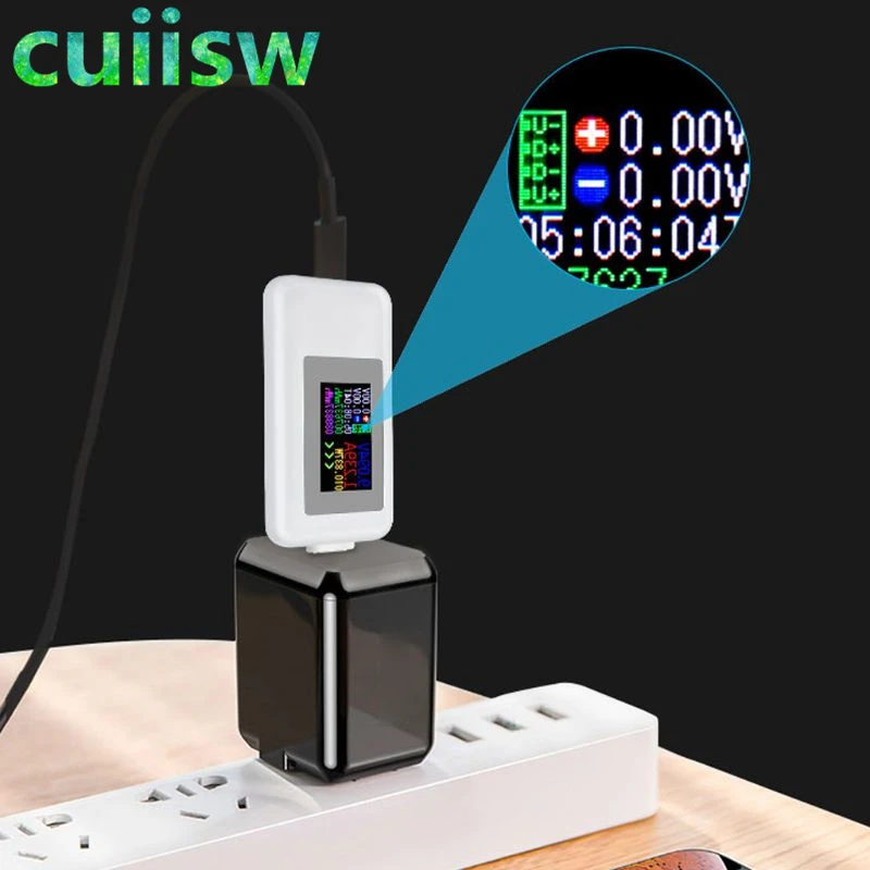 10 в 1 USB-тестер постоянного тока Type-C 4-30 измеритель напряжения таймер Амперметр