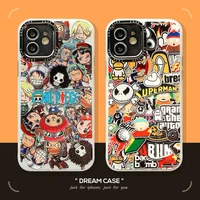 bandai disney cartoon print frosted shockproof phone case for iphone 13 12 11 pro mini xs max 8 7 plus x xr silicone soft cover