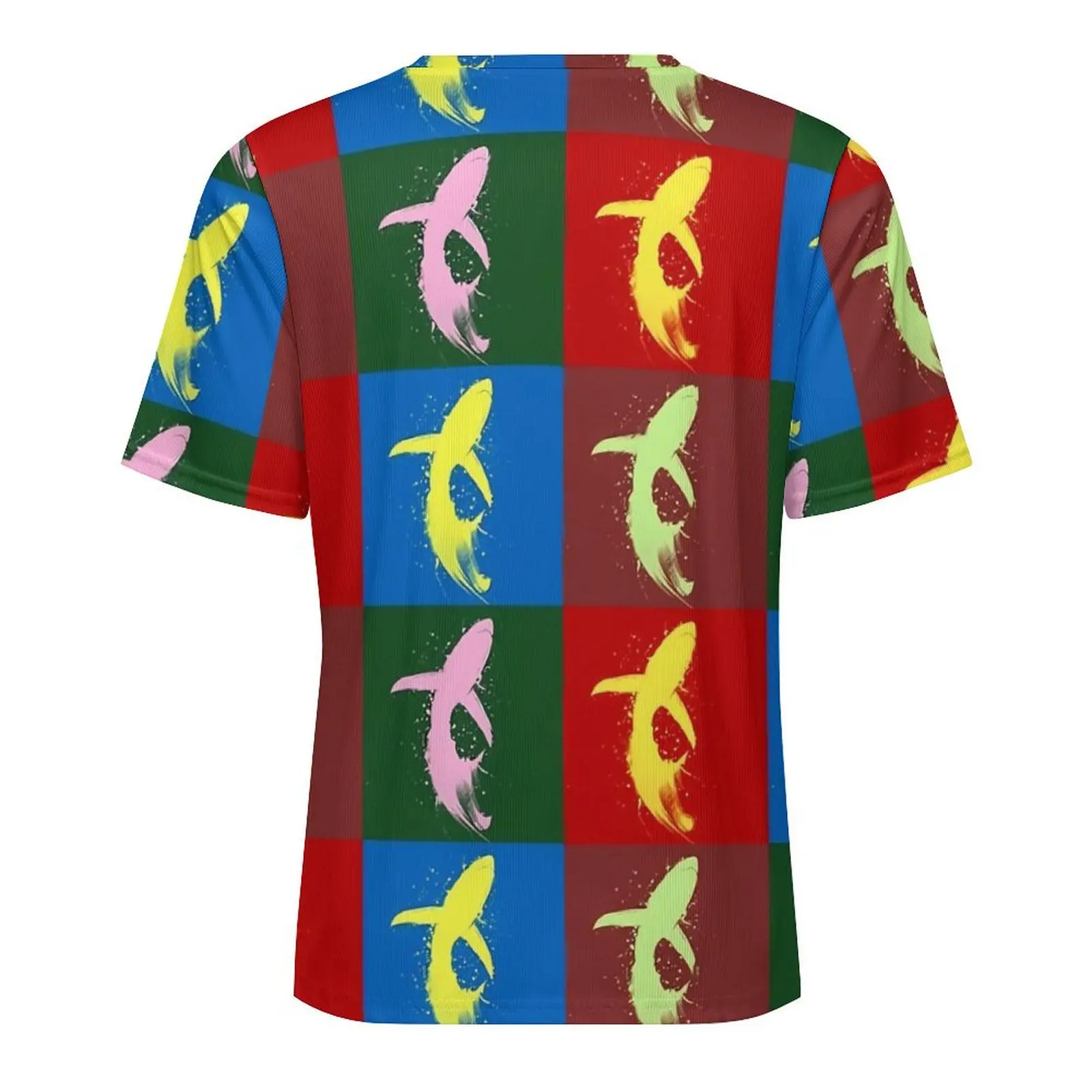 Футболка больших размеров летние футболки с акварельной акулой футболка круглым