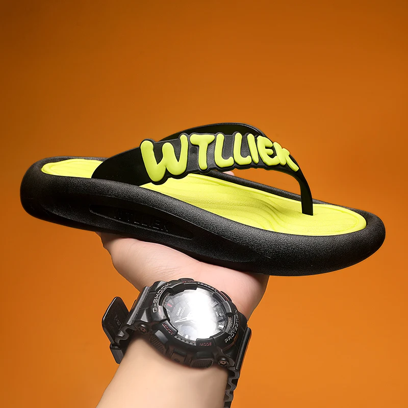 Мужские Модные Нескользящие Шлепанцы Лето 2024 Пляжные Спортивные Сандалии