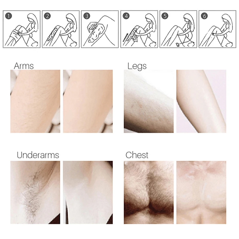 100% натуральный спрей для перманентного удаления волос 60 мл жидкий воск TSLM1