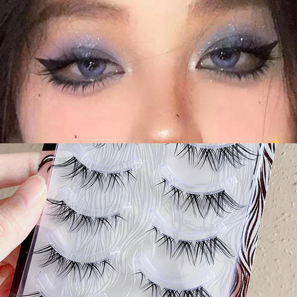 

5 пар Накладные ресницы Удлиненные ресницы Лисий глаз крылатые кошачий глаз норковые ресницы для наращивания макияжа натуральные Крылатые ...