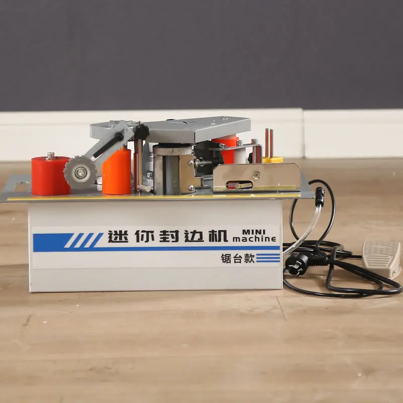 

Мини-портативный деревообрабатывающий кромкооблицовочный станок 1200 Вт, настольный деревянный ПВХ, двусторонний клеевой кромкооблицовочный станок, инструмент для резки дерева, ПВХ