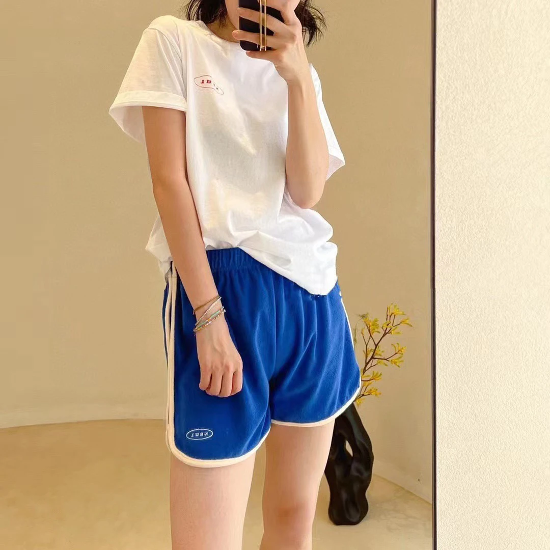 

Women's retro sports set simple casual t-shirt + fashion shorts