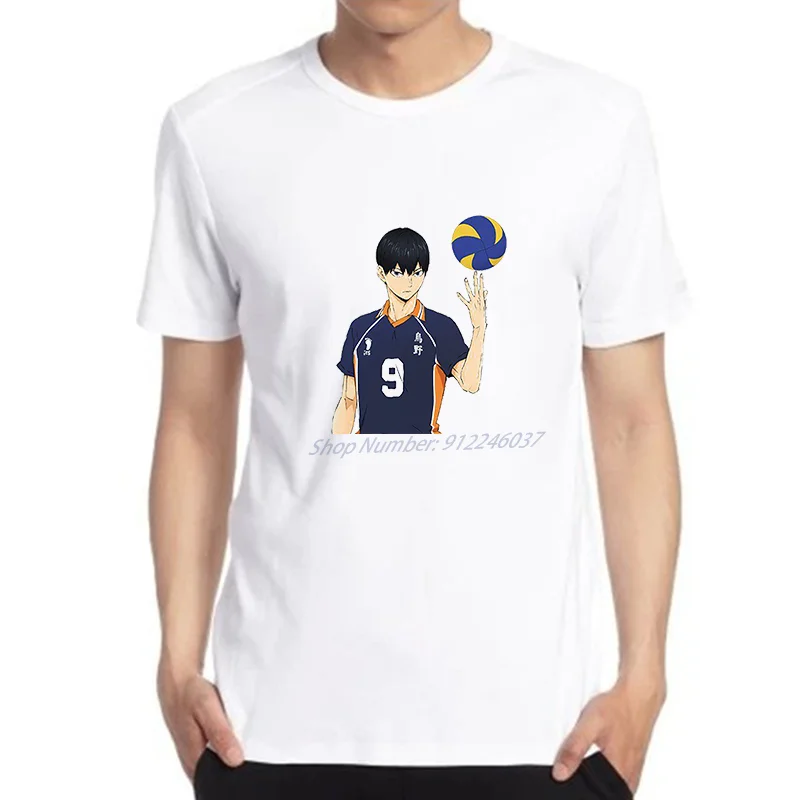 

Футболка Tobio Kageyama Haikyuu с рисунком аниме и манга унисекс, футболки оверсайз, футболки в стиле Харадзюку, летняя мужская одежда