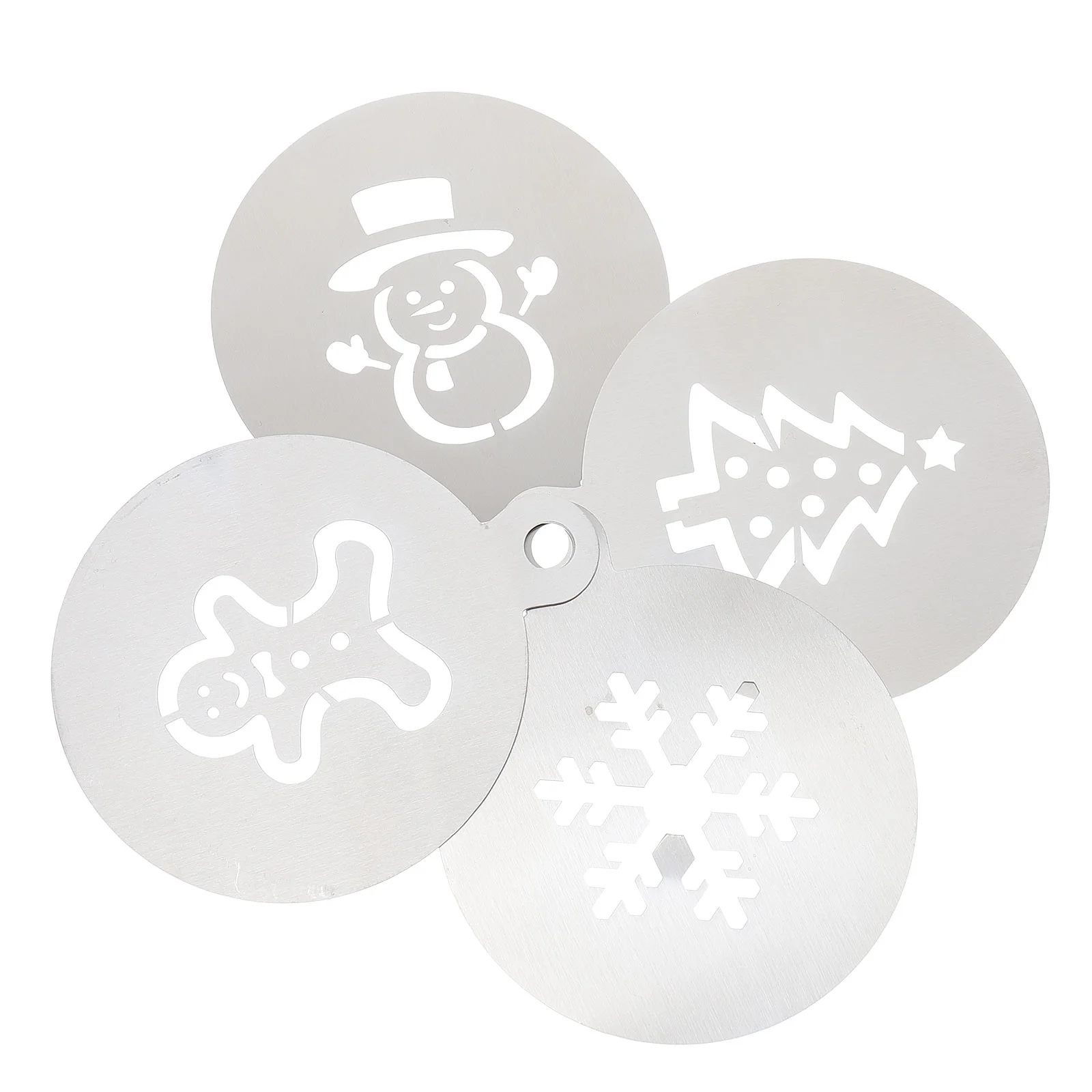 

Stencils Christmas Cake Coffee Stencil Decorating Cookie Templatestemplate Drawing Latte Cupcake Fondantsnowflake Santatree