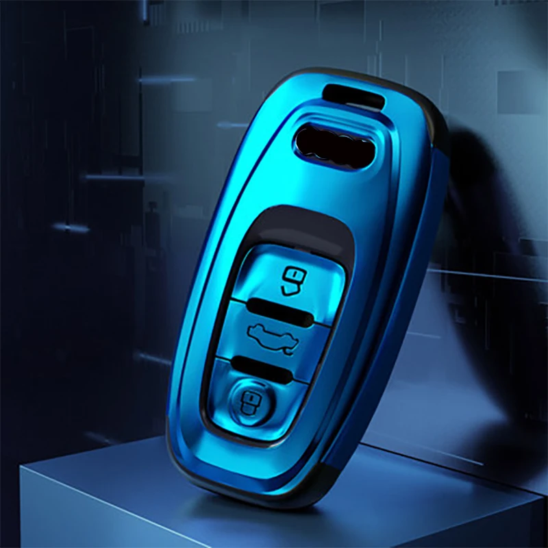 Новый Модный чехол для автомобильного ключа защитный Audi A6L A7 A8 Q8 E-tron C8 D5 2019 2020 -
