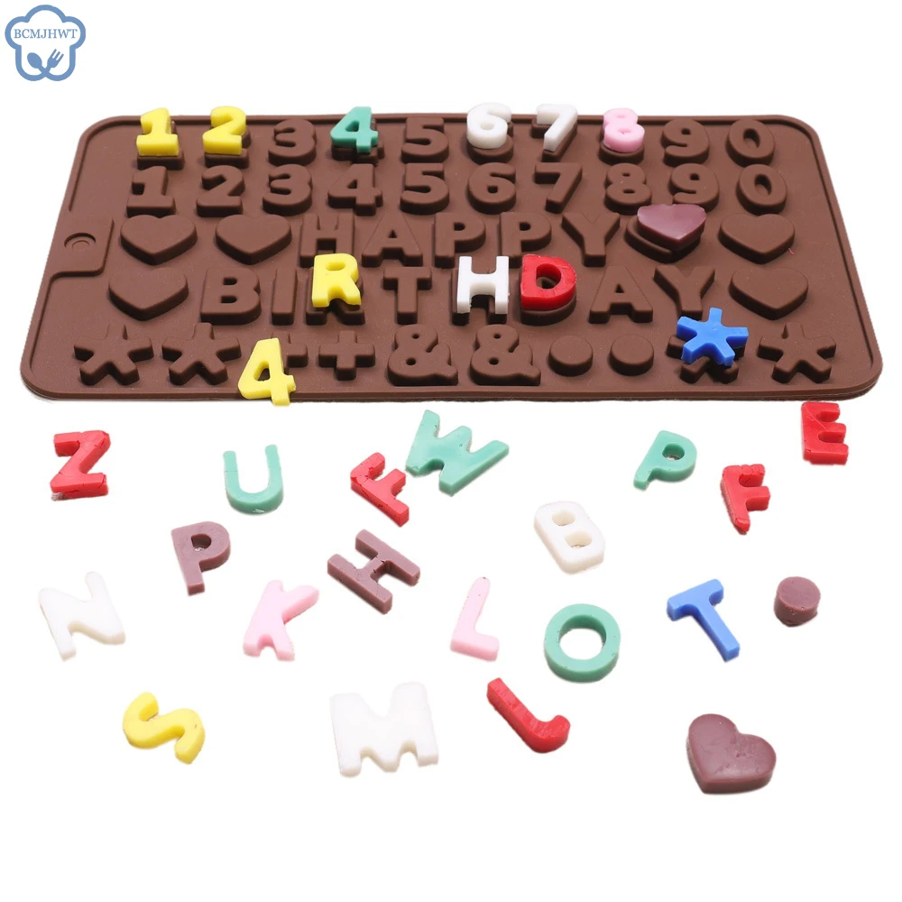 

1PCS Cream Cake 26 Alphabet Chocolate Mold Fondant Patisserie Candy Bar Mould Cake Mode Decoration Kitchen Baking Accessories