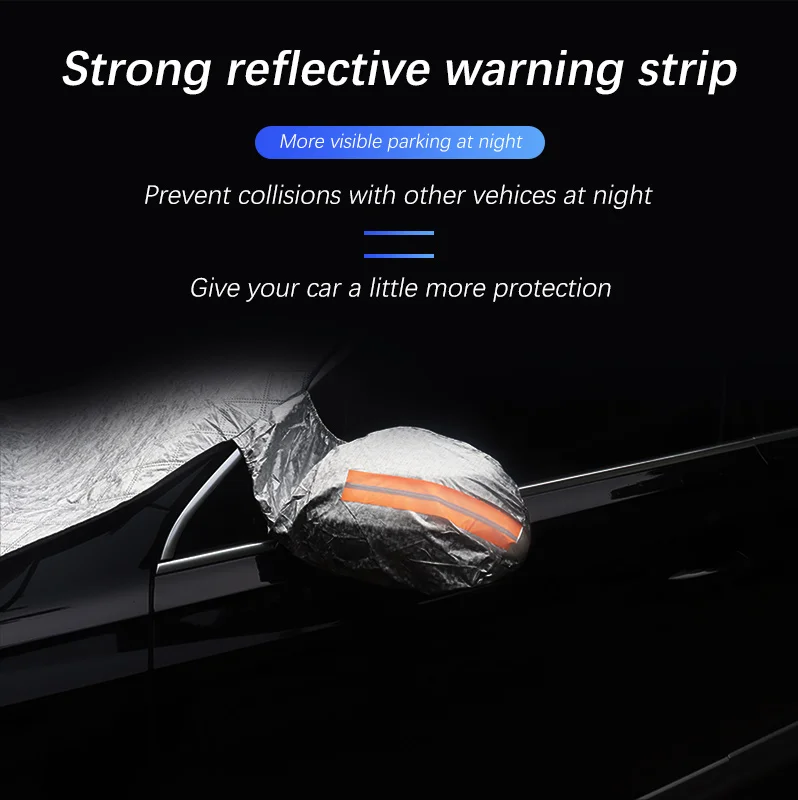 Магнитный автомобильный снежный чехол на лобовое стекло зимняя защита от льда