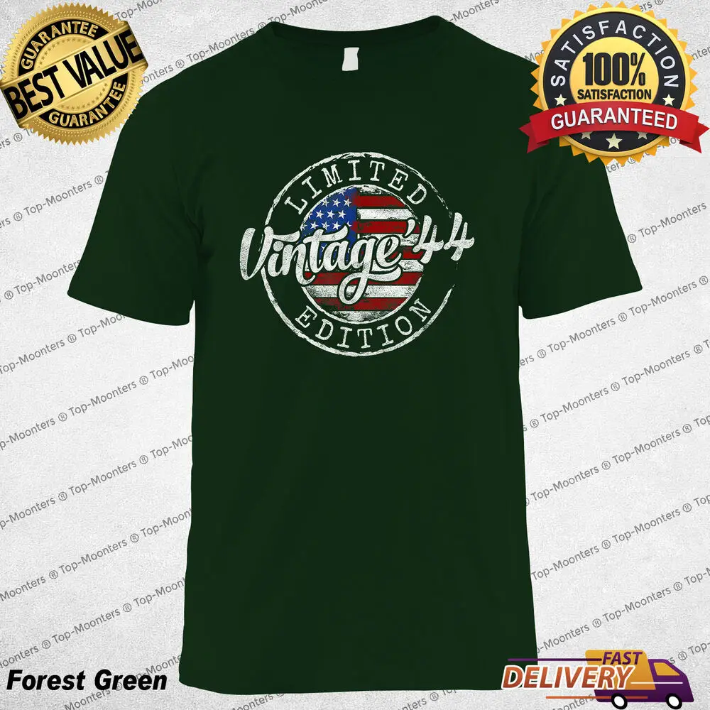 Винтажная футболка с подарками на 80-летие 1944 года для мужчин и женщин праздничная