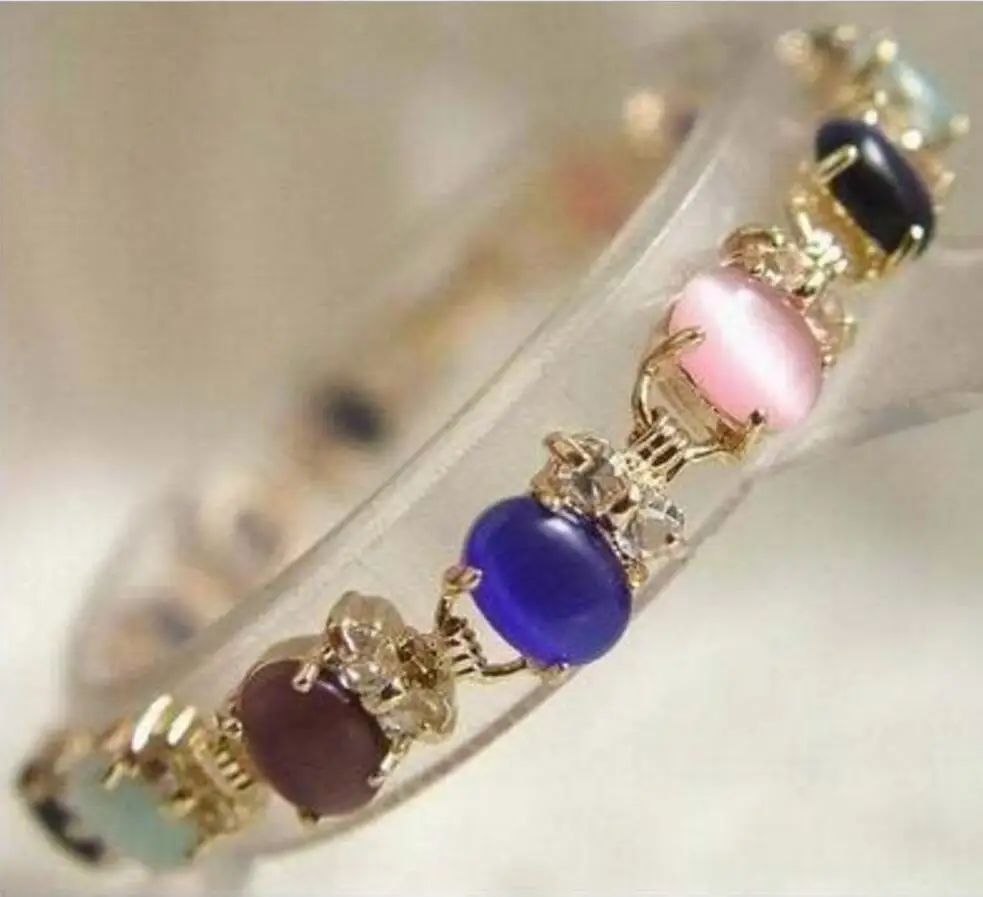 

Fashion jewelry Free Shipping Lady's beautiful Multi Color opal bead bracelet