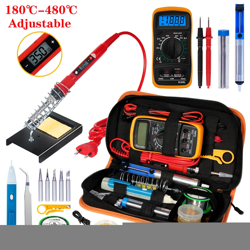 

Комплект электрического паяльника 2023, 110 В, 220 В, 80 Вт, с мультиметром XL830L