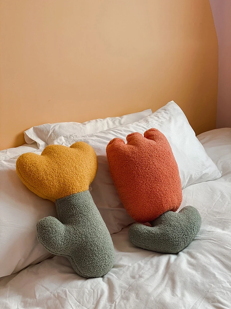 Ins подушка милый Тюльпан Цветок Подушка плюшевый Плюшевый Декоративный Диван