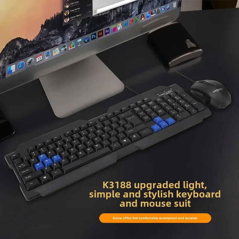 Yangcai K-3188 Костюм с клавиатурой и мышью для офиса бизнеса настольного ноутбука