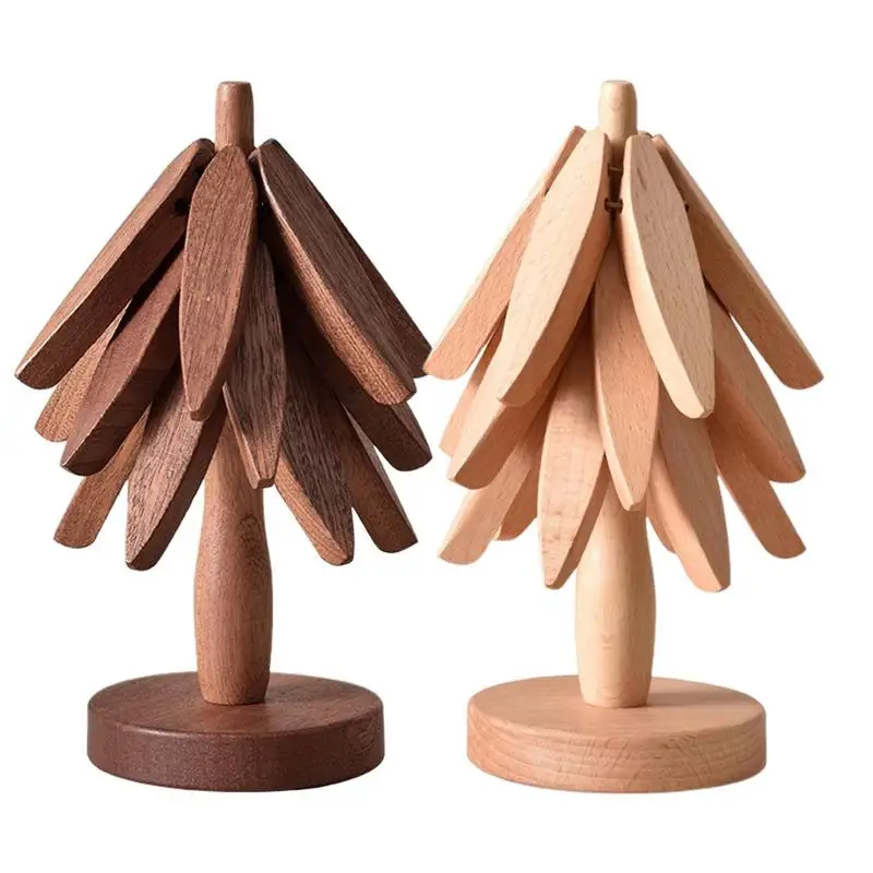 Набор деревянных подставок для елки многоразовые подставки горячей деревянные