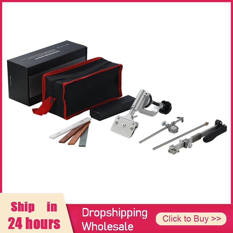

VOGVIGO 360 °Stainless Steel Knife Sharpener,Rotation Fixed-Angle Knife Sharpener Professional Kitchen Sharpening Tool Set