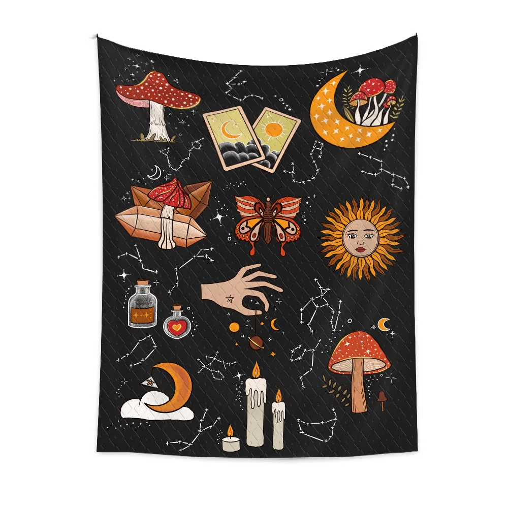 

Bohemian Tapestry Room Decor Stars Hanging Moon Mushroom Sun Tapestry XF1154-8