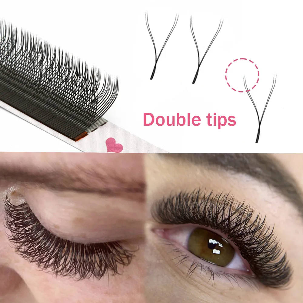 Ресницы JYJLASHES YY формы для наращивания ресниц с двойными наконечниками ручной