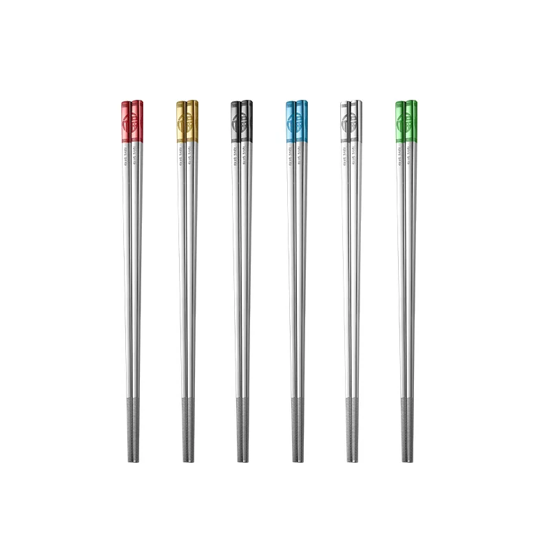 Китайские металлические палочки для еды из нержавеющей стали 316L