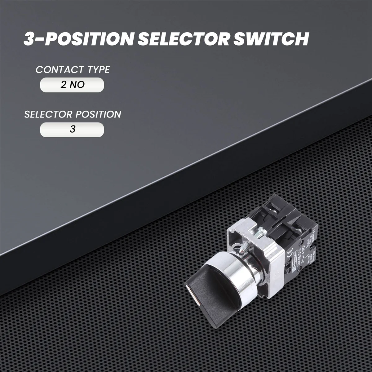 Фиксация 22 мм 2 № 3-позиционный вращающийся переключатель выберите цвет черный