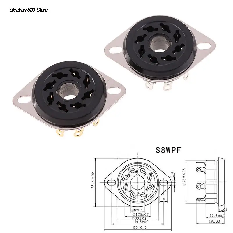 Основание для вакуумной трубки S8WPF 8-контактное из Bakelite CV181 5881 6SN7 KT88 EL34 6550 6SL7 KT66 6CA7