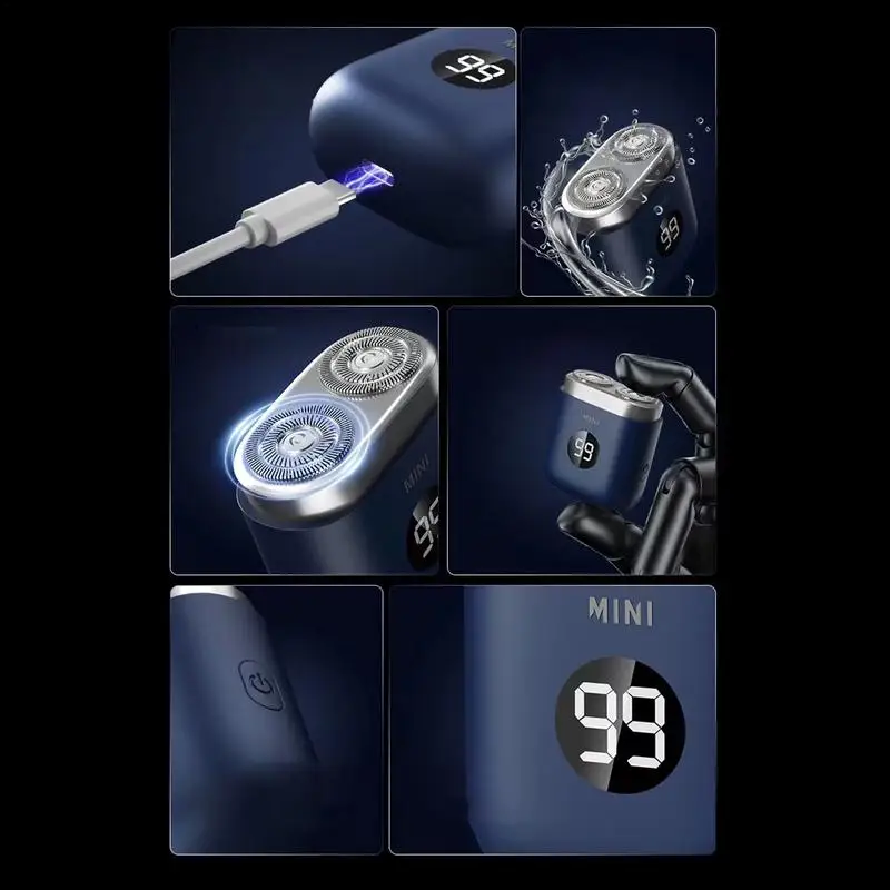 Карманная электробритва компактный USB-зарядка мужской триммер для бороды