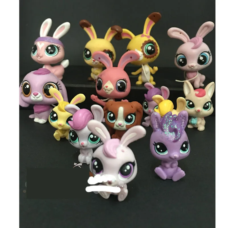 

Hasbro LPS Animals Toys Action Figure Littlest Pet Shop Rabbit Mini Animals Model Cute Pets Shop Dolls Collection Ornament Girls