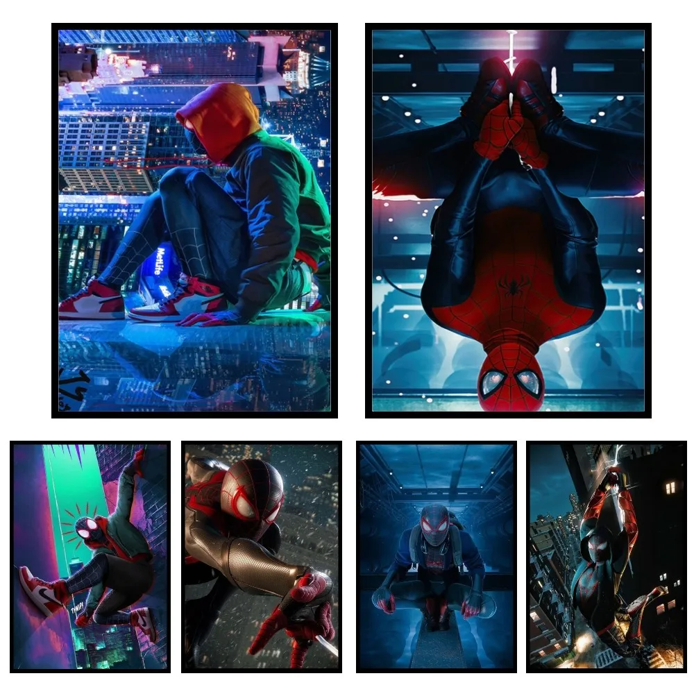 Мстители Майлз Моралес Человек-Паук фильм постер печать на бумаге дома спальня