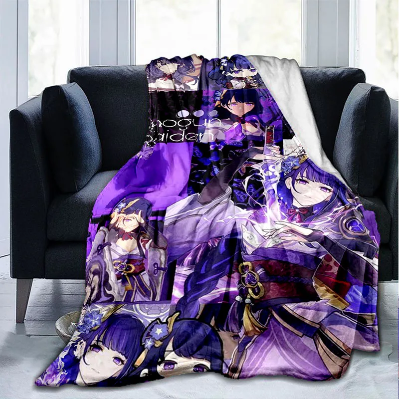 

Genshin Impact Game Blanket Sofa bed children's blanket bedroom warm plush blanket Air conditioning blanket lunch break blanket