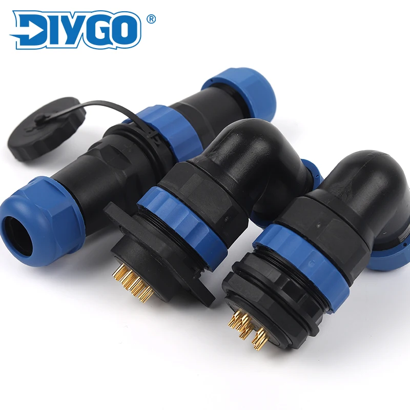 Водонепроницаемый соединитель для проводов SP28 IP68, Стыковая/квадратная/гайка, колено и прямая штепсельная вилка, для 12-15 мм, «сделай сам»