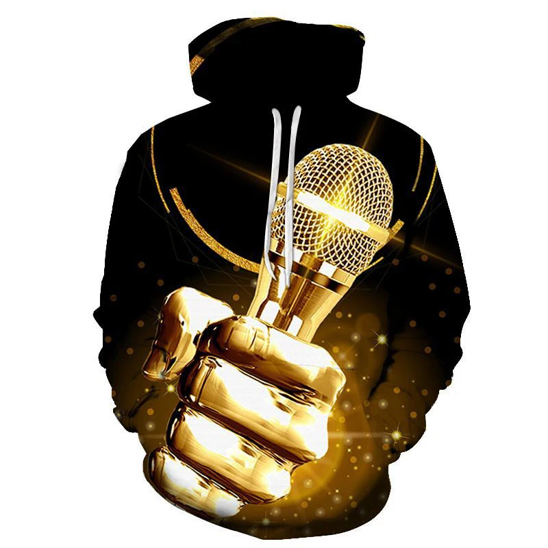 

Rock DJ Concert Musical Instrument Note Violin Microphone 3D Print hoodies Men/Women Tracksuit autumn and winter funny Clothes