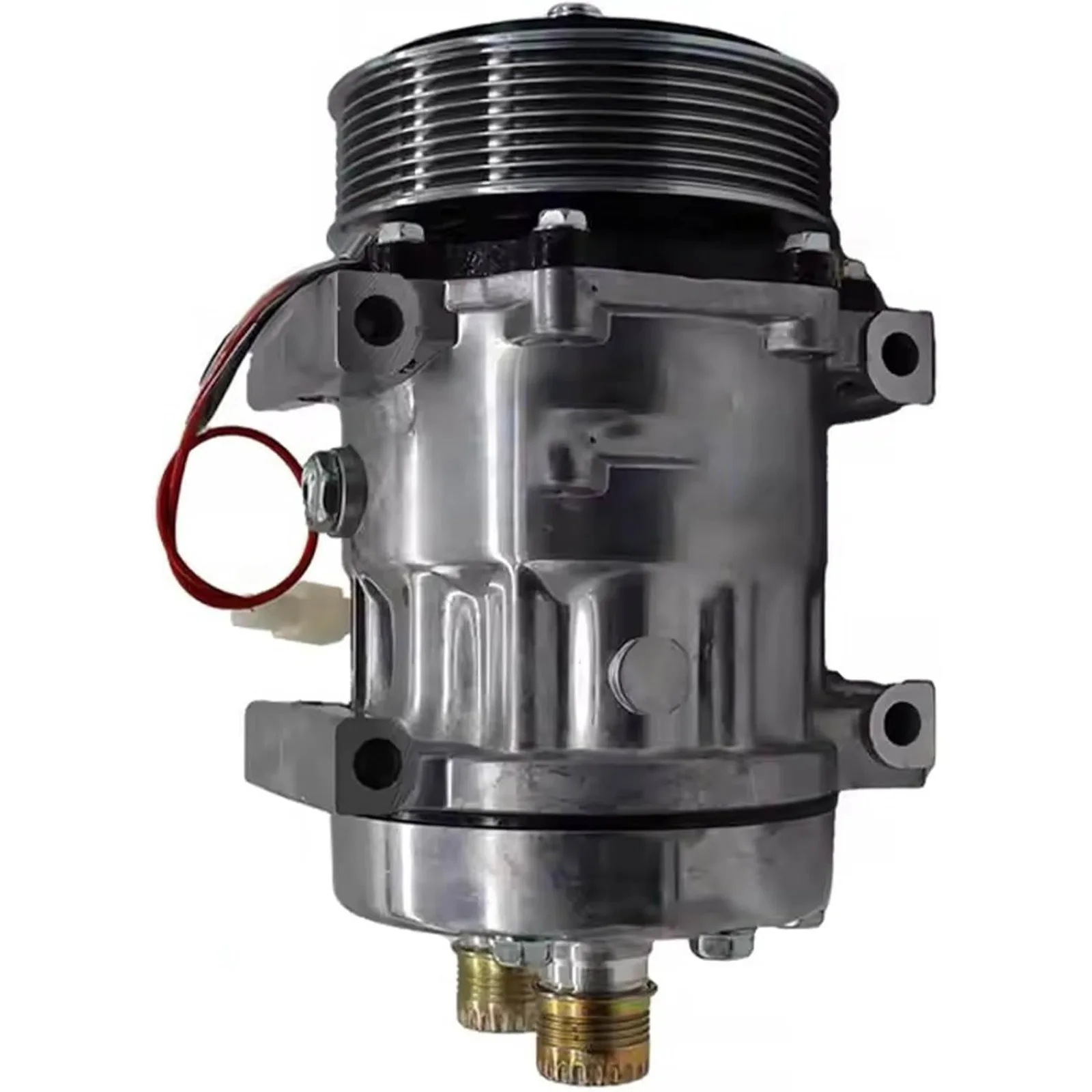 Фото Компрессор кондиционера 24V 8500795 для погрузчиков Case 821E, 821F, 821G, 921F, 921G, 621E, 621G, 721D, 721E, 721F, 721G, а также для New Holland W130B, LW170.B №3