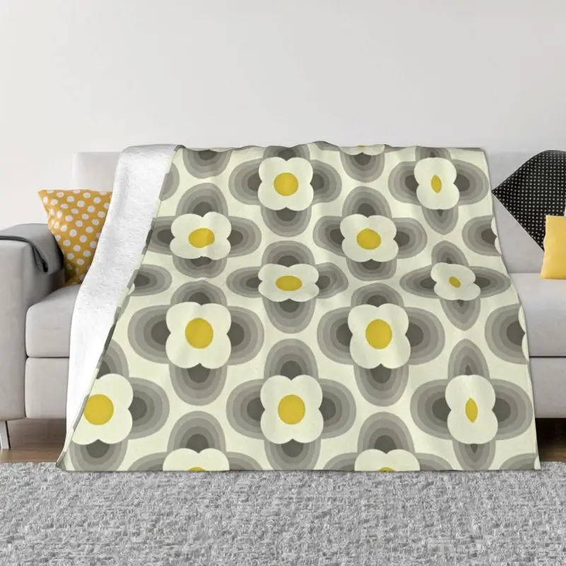 

Geometric Orla Kiely Blankets Ultra-Soft Fleece Flowers Scandinavian Throw Blanket Warm Flannel for Bed Office Sofa Bedspreads