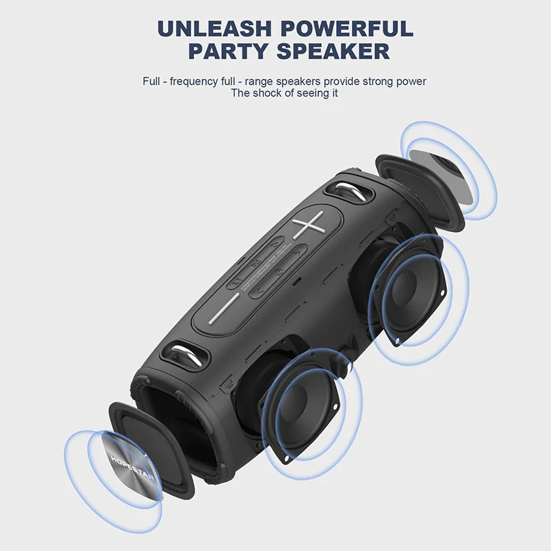 Мощные портативные Bluetooth-колонки HOPESTAR H50 мощная колонка беспроводной сабвуфер