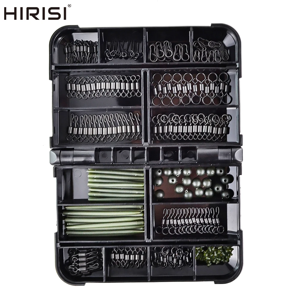 

280pcs Carp Fishing Tackle Kit In Box Fishing Quick Change Swivel And Snap Anti Tangle Sleeves Stop Beads Helicopter Rigs XP-311