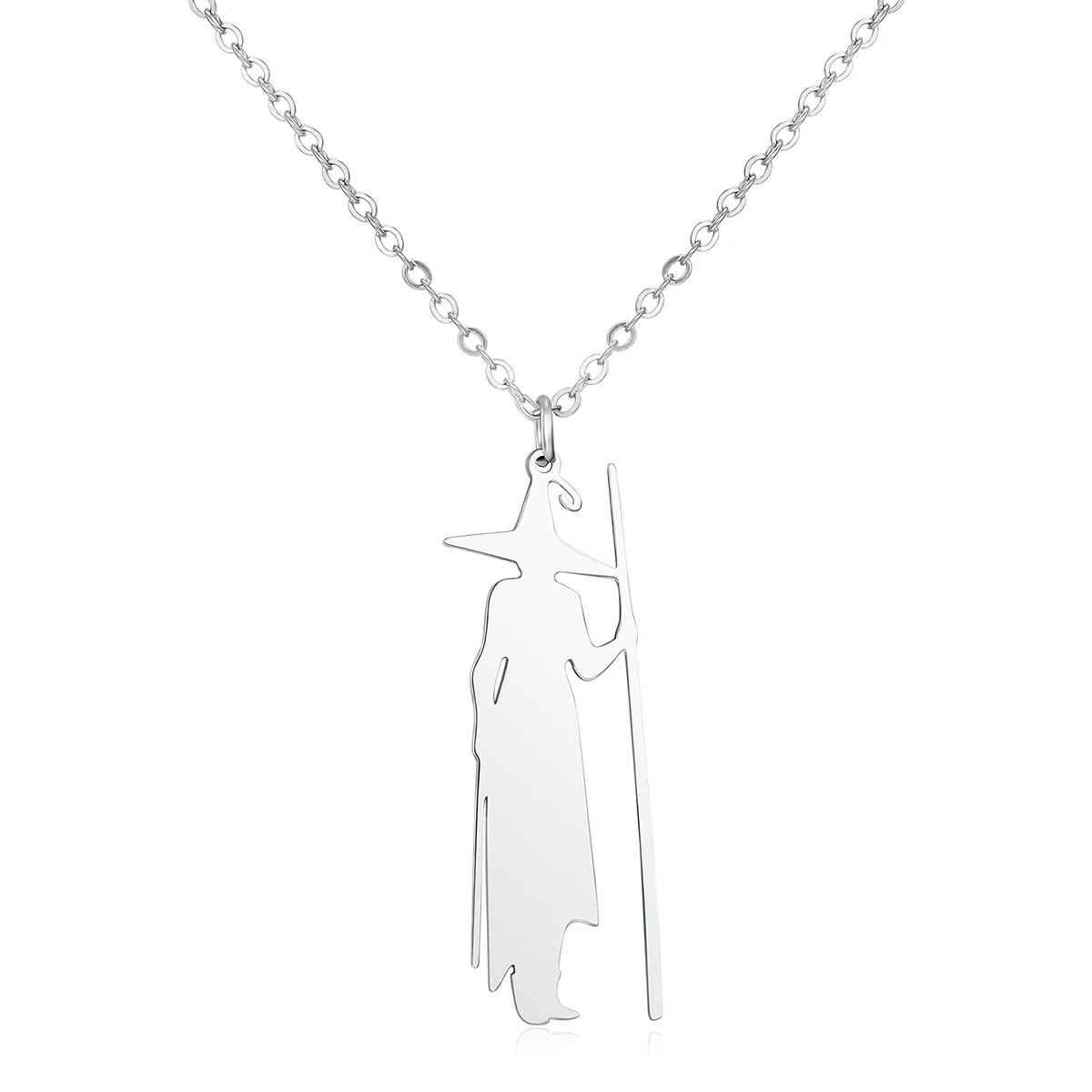 Женское водонепроницаемое ожерелье с ведьмой на Хэллоуин из нержавеющей стали