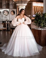 2022 white formal wedding dress sweetheart lace appliques off the shoulder princess bridal dress elegant beading vestidos