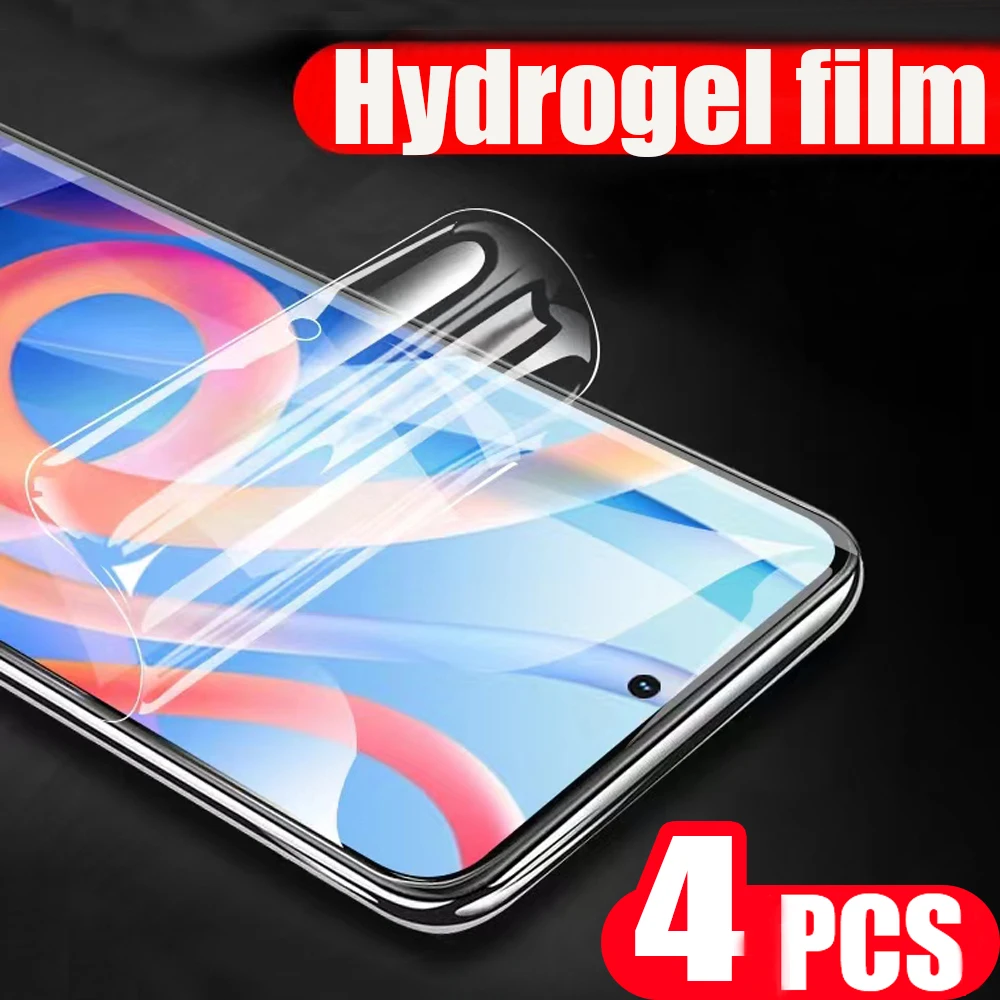 

4Pcs 9D full cover For redmi note 12 Turbo 11 11T 11E 11s 11SE Discovery pro plus Speed Hydrogel film Not Glass screen protector