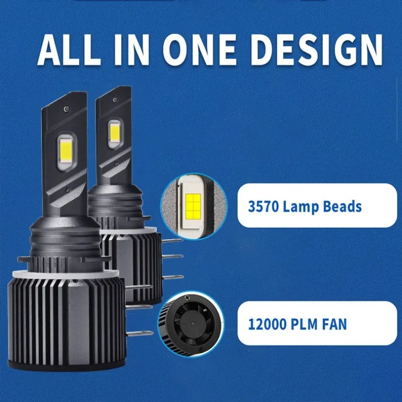 Светодиодные фары EURS H15 LED Canbus 6500K 110W 12000LM Автомобильные светодиодные CSP 3570 Turbo