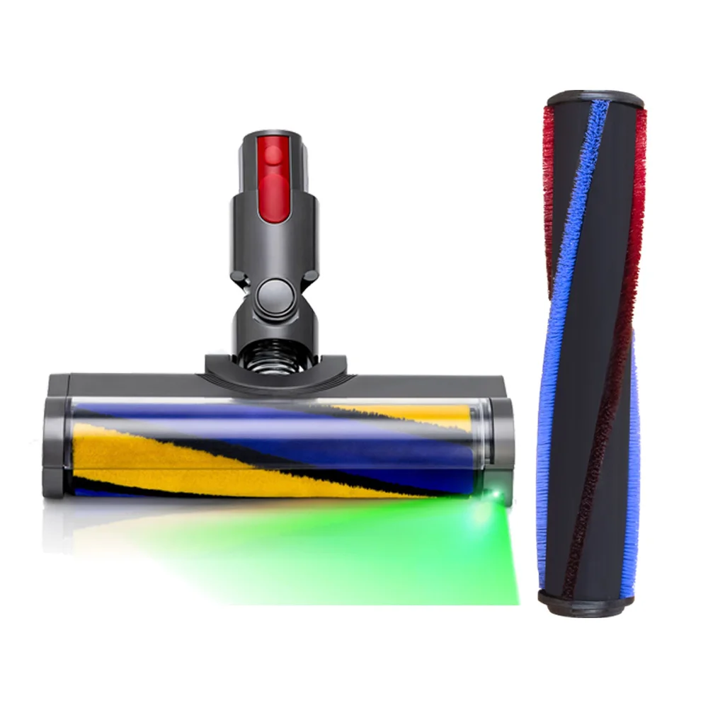 Лазерная щетка для Dyson V12 Origin, аксессуары для пылесоса, запасные головки двигателя с зеленым светом, роликовая щетка для ковров