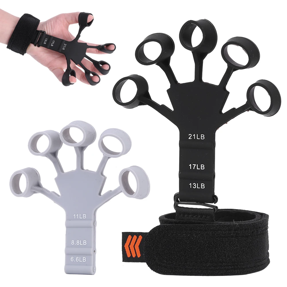 

Finger Gripper Strength Trainer Silicone Guitar Finger Exerciser 6 Resistant Levels Hand Grips Hand Strengthener Hand Equipment